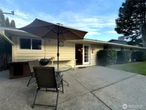 Back patio, perfect place for evening meals in the sun