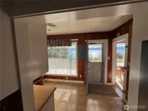 Breakfast nook with access to rear yard