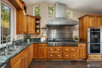 The kitchen is a dream with high end appliances