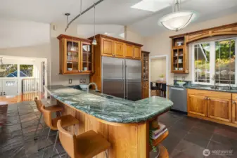 Wine Fridge and Double French Doors lead from the garden to the outdoor patio