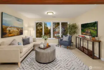 Lower Level Bonus Room  has large windows for lots of additional light.