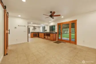 Wonderful family room off kitchen