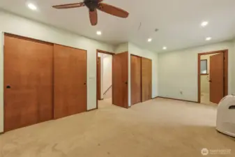Double closets in 2nd floor primary bedroom