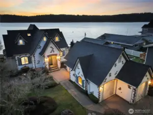 Enjoy serene waterfront living in this well appointed custom built home
