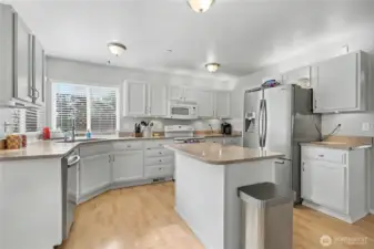 Functional layout with quartz countertops.