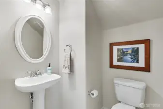 Powder bath downstairs.