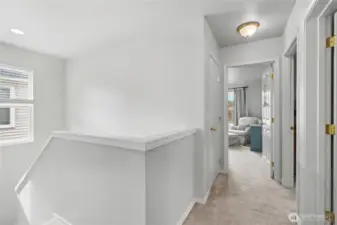 Four spacious bedrooms upstairs.