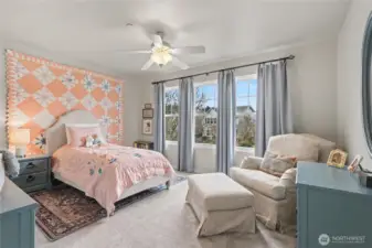 Bedroom 2- Brand new Renewal by Anderson insulated windows help make this front facing room clear and comfortable.