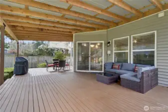 Picture the year round entertaining you can you do with this large covered deck.
