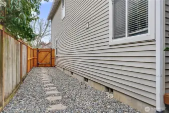 New side french drain was installed.