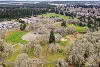 Powderworks Park is behind the property where lots of community activities are held.