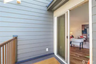 Enjoy your morning beverage on your private balcony.