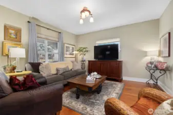 The living room is open to the entry and dining room and is quite large.