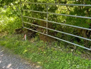 This marker is on the West property line