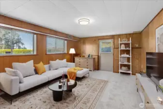 Rec-room is virtually staged.