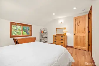 Like the other bedrooms, this room is also very spacious and has beautiful wood floors.