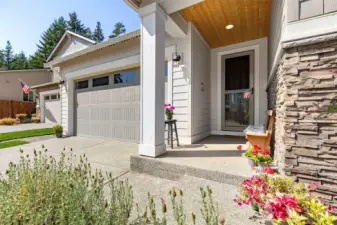 Beautiful updated stack stone and concrete siding.