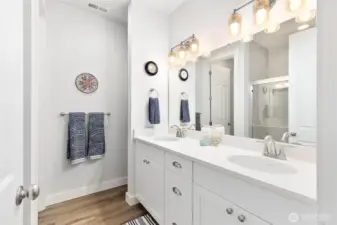 Beautiful primary bath with walk in shower.