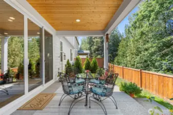 Big extended covered patio.