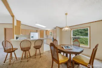 Light and bright view to the heart of the home the kitchen