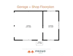 Double Car garage + Shop Floorplan