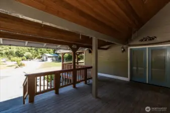 Wrap around porch with mud room and dining room entrances