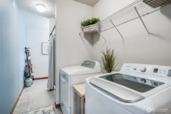 Lower level half bath/laundry