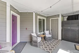 Patio with storage