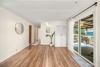 informal dining with large pantry