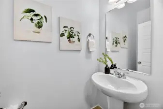 Guest powder room on Main Floor