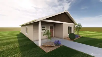 Rendering of home exterior.