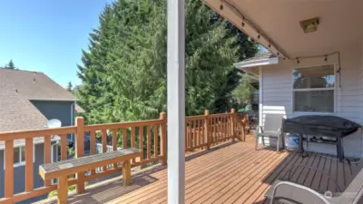 Step outside to this impressive multi level sprawling deck.