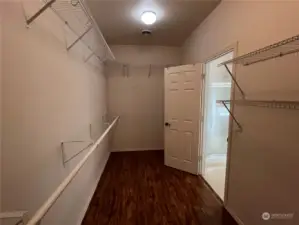 Spacious primary closet