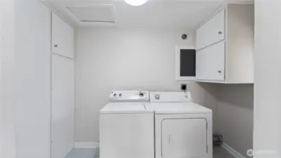 Laundry room with storage