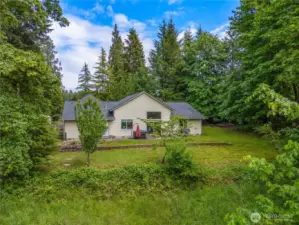 Large private back yard