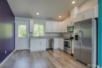 Kitchen w/ Door to Backyard