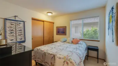 The 1st of the 2 bedrooms are perfect size of a guest bedroom or nice sized den.