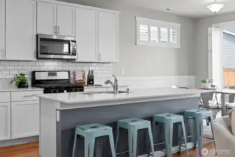 Stainless steel appliances.