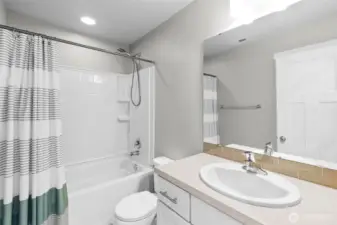 Shared hall bath.