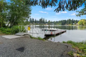 Fish, swim or kayak from the dock!