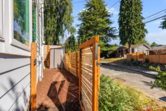 Fully fenced dog run