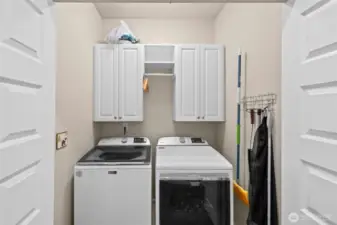 Main level laundry room.