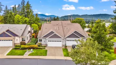 The mountain views are stellar and bring a sense of beauty at the backside of the property.