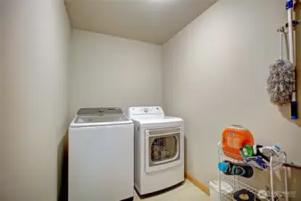 Spacious upstairs utility room, plumbed for sink~