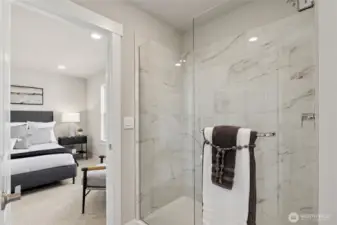 Spacious walk-in shower!
