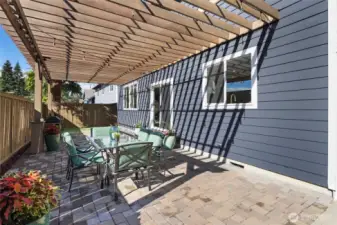 Covered patio for entertaining.