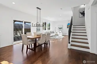 Open kitchen, dining & family room.