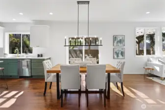 Gracious dining area.