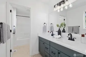 Primary bathroom, completely renovated.