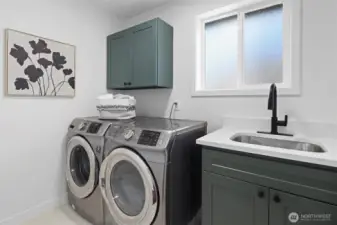 Laundry room completely renovated.